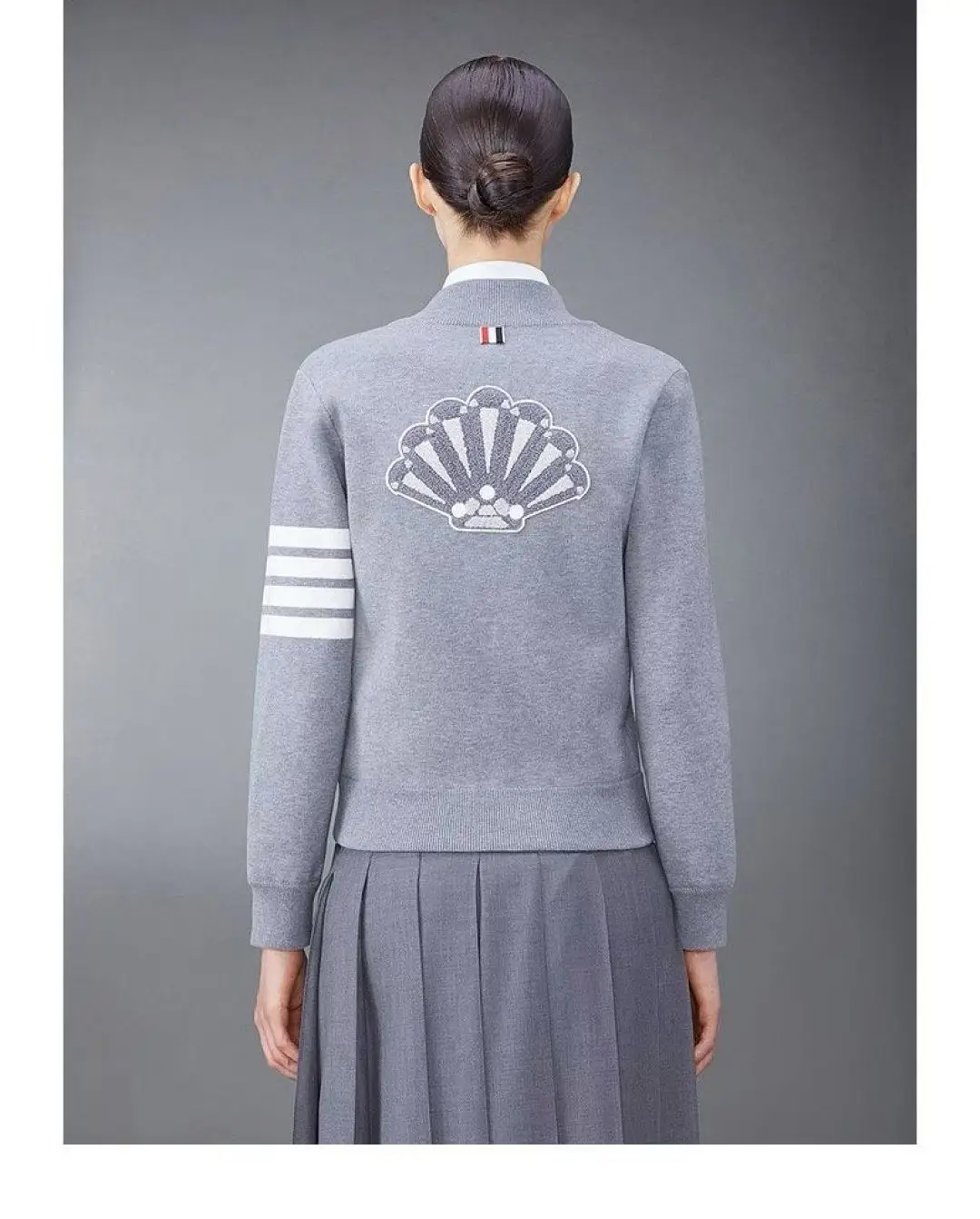 Embroidered Wool-Blend Zip-Up Bomber Jacket D28513068 — view 6
