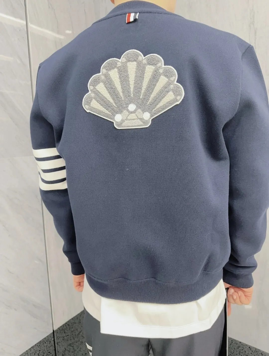 Embroidered Wool-Blend Zip-Up Bomber Jacket D28513068 — view 9