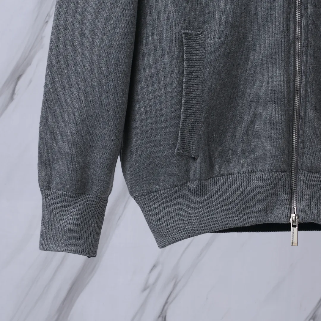 Embroidered Wool-Blend Bomber Cardigan D28513070 — view 9