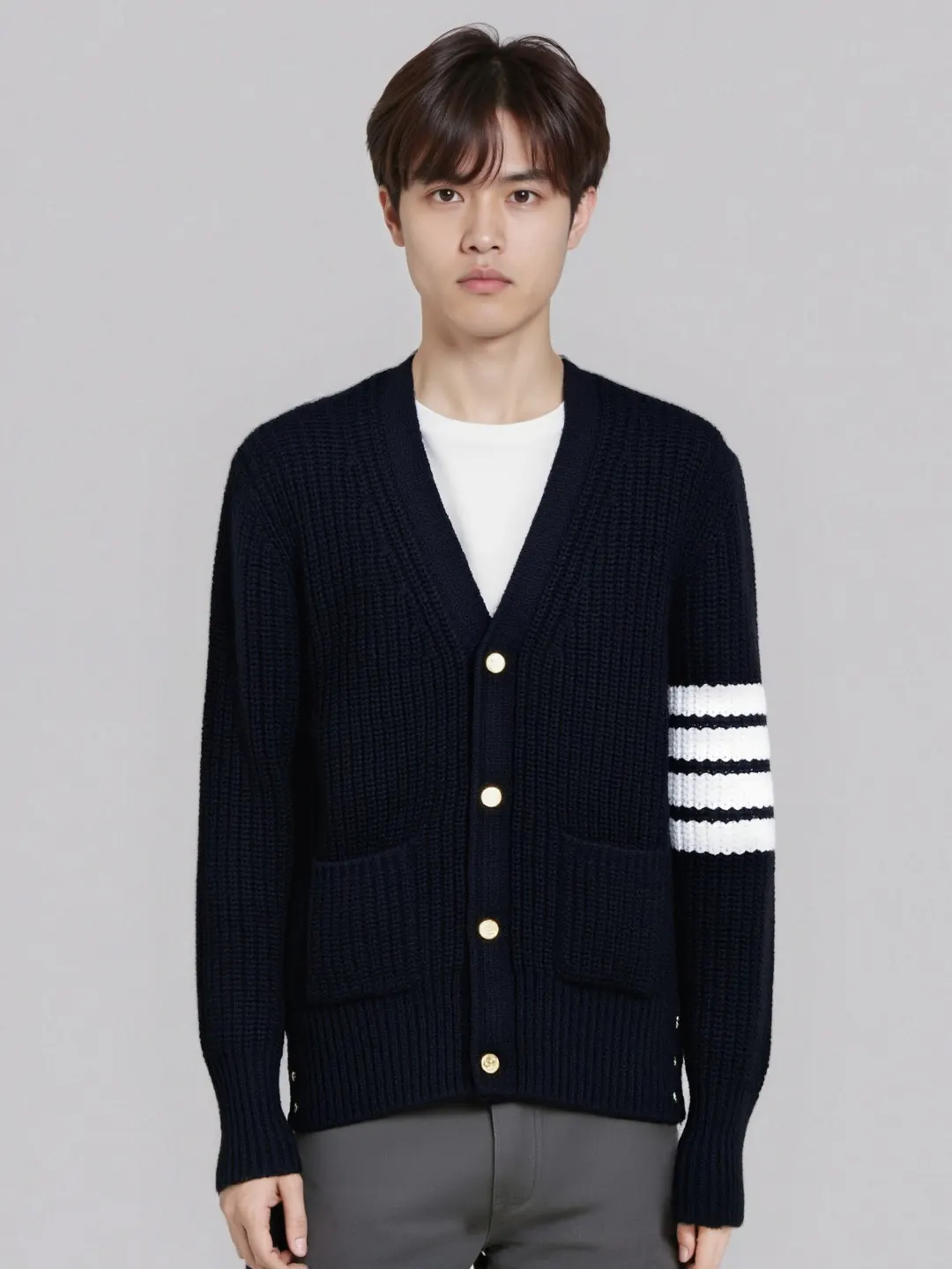 4-Bar Stripe Cashmere-Blend Cardigan D26513105