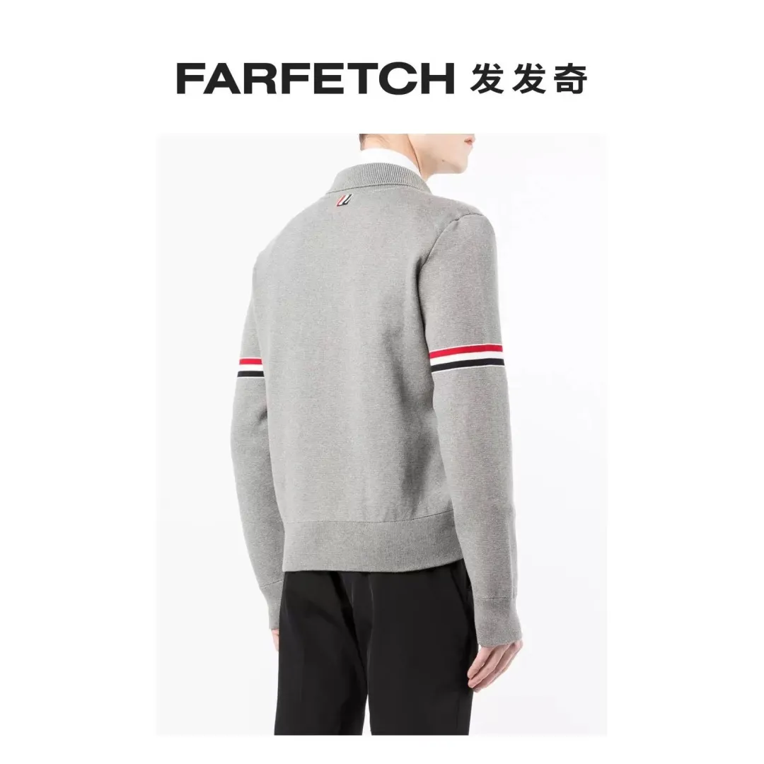Thom Browne Zip-Up Wool-Blend Knit Jacket D25513056 — view 4