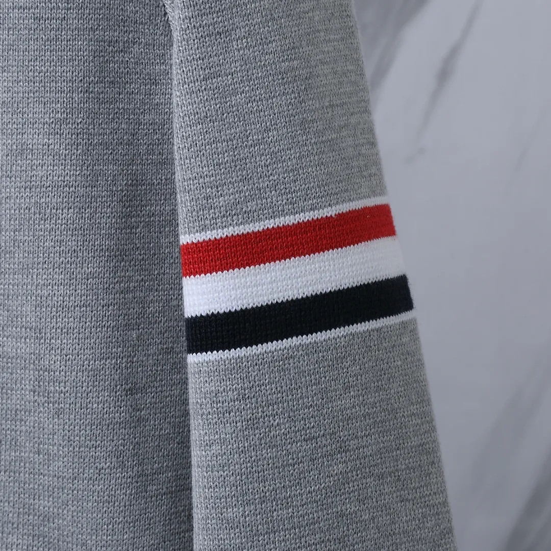 Striped Wool-Blend Zip-Up Knit Jacket D25513058 — view 8