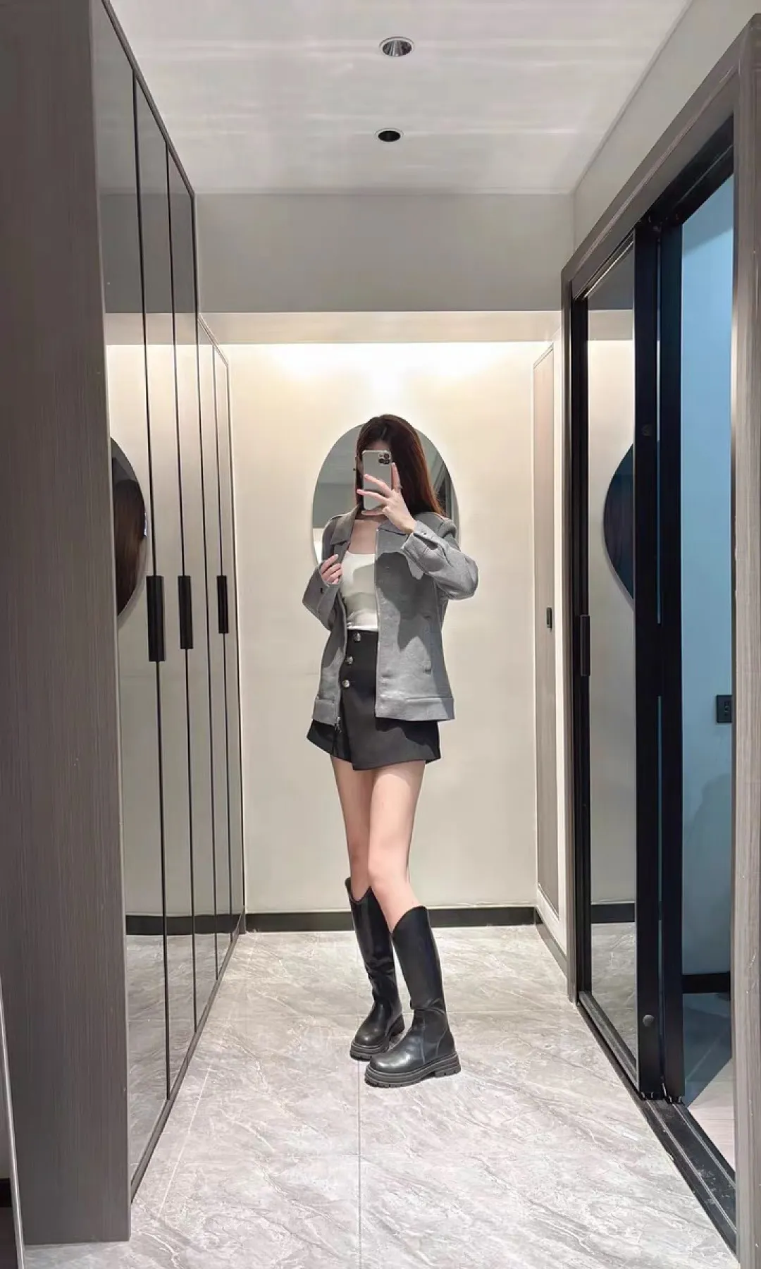 Striped Wool-Blend Zip-Up Knit Jacket D25513055 — view 5
