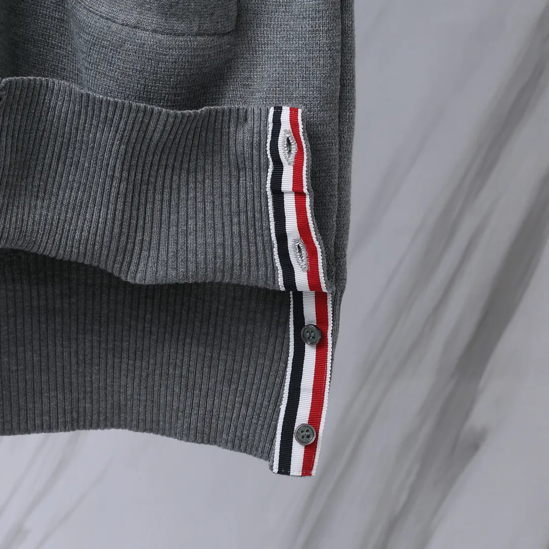 Floral Embroidery 4-Bar Stripe Knit Cardigan D25013094 — view 9