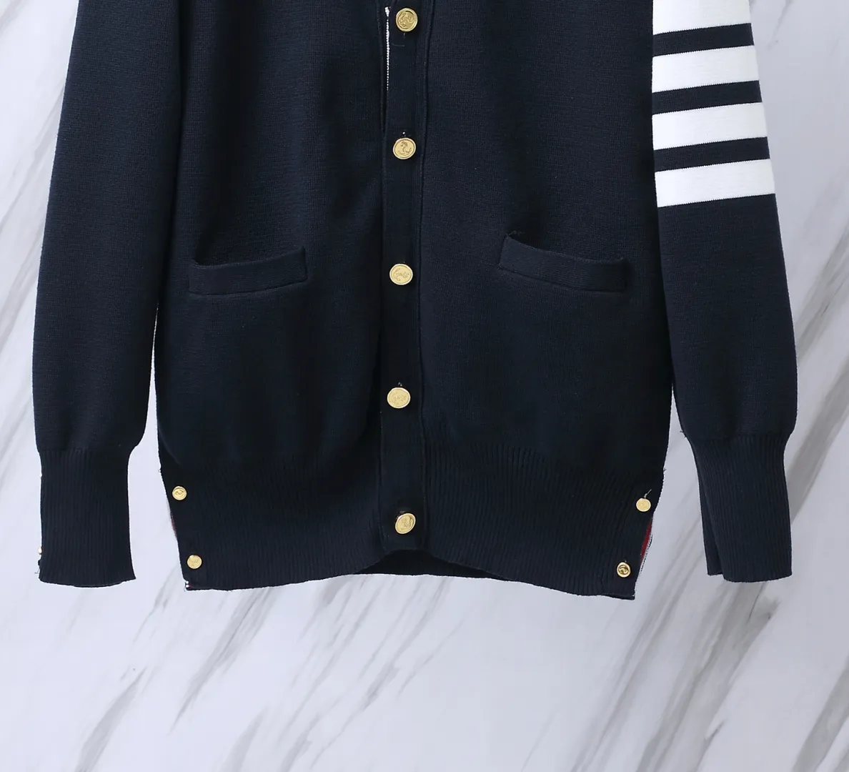 4-Bar Stripe Wool-Blend Cardigan D25513072 — view 4