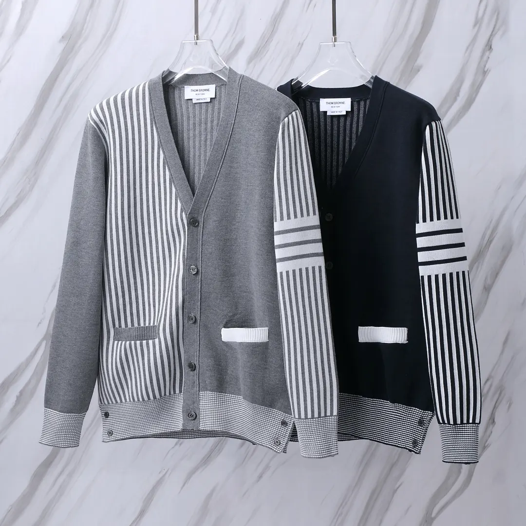 Striped Wool-Blend V-Neck Cardigan D25513080
