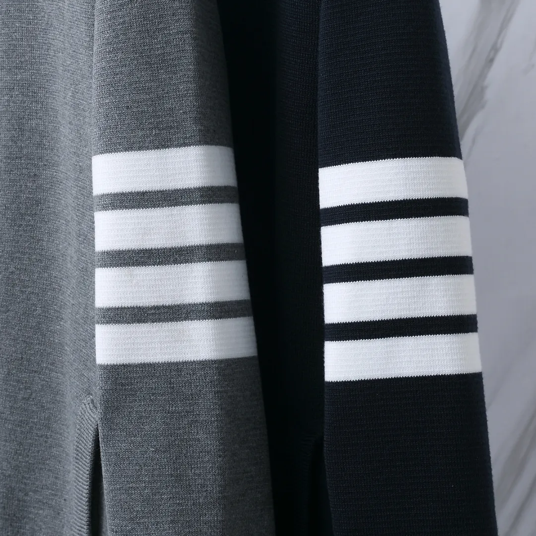 4-Bar Stripe Zip-Up Wool-Blend Cardigan D25513054 — view 9