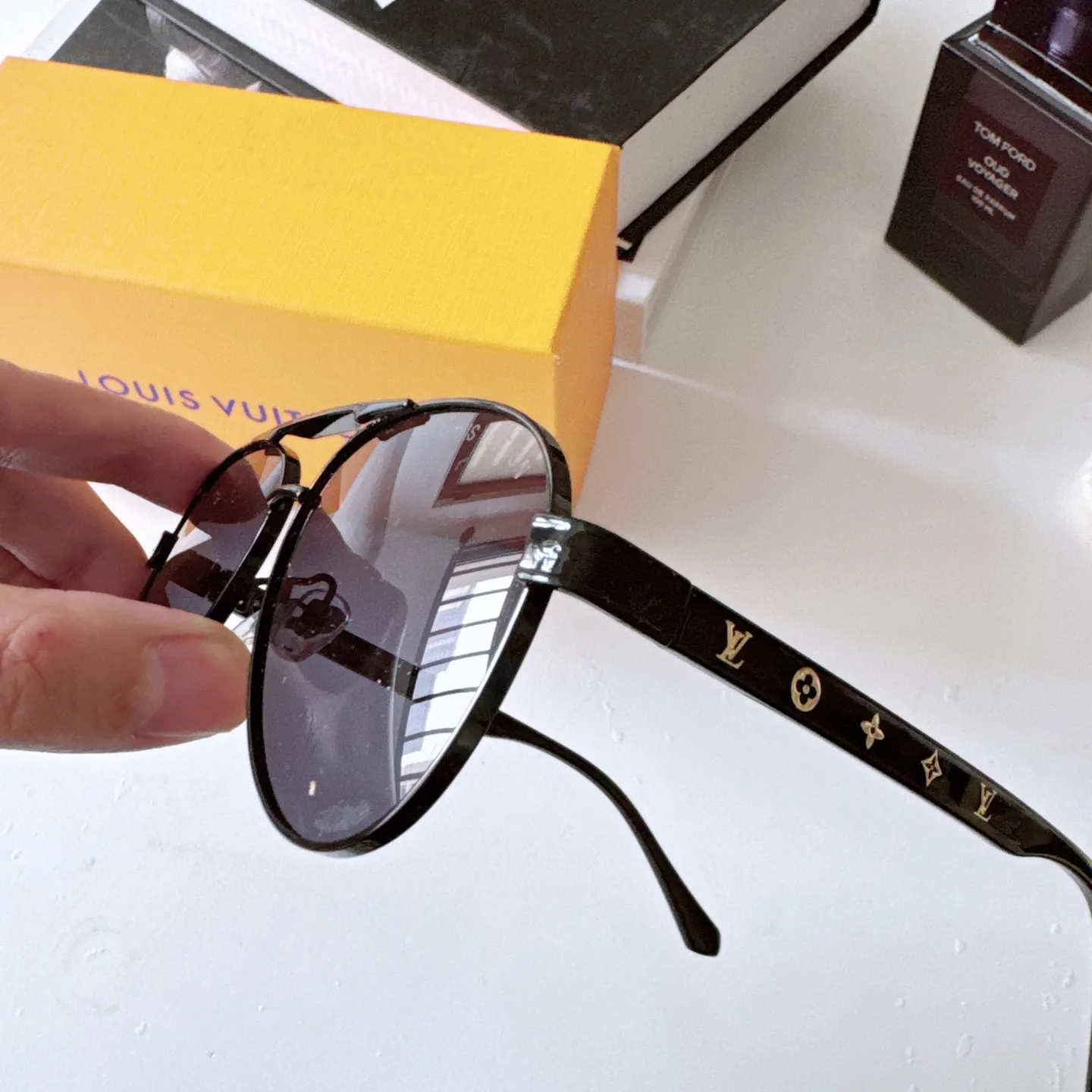 Louis Vuitton Men's Square-Frame Sunglasses D21017745 — view 9