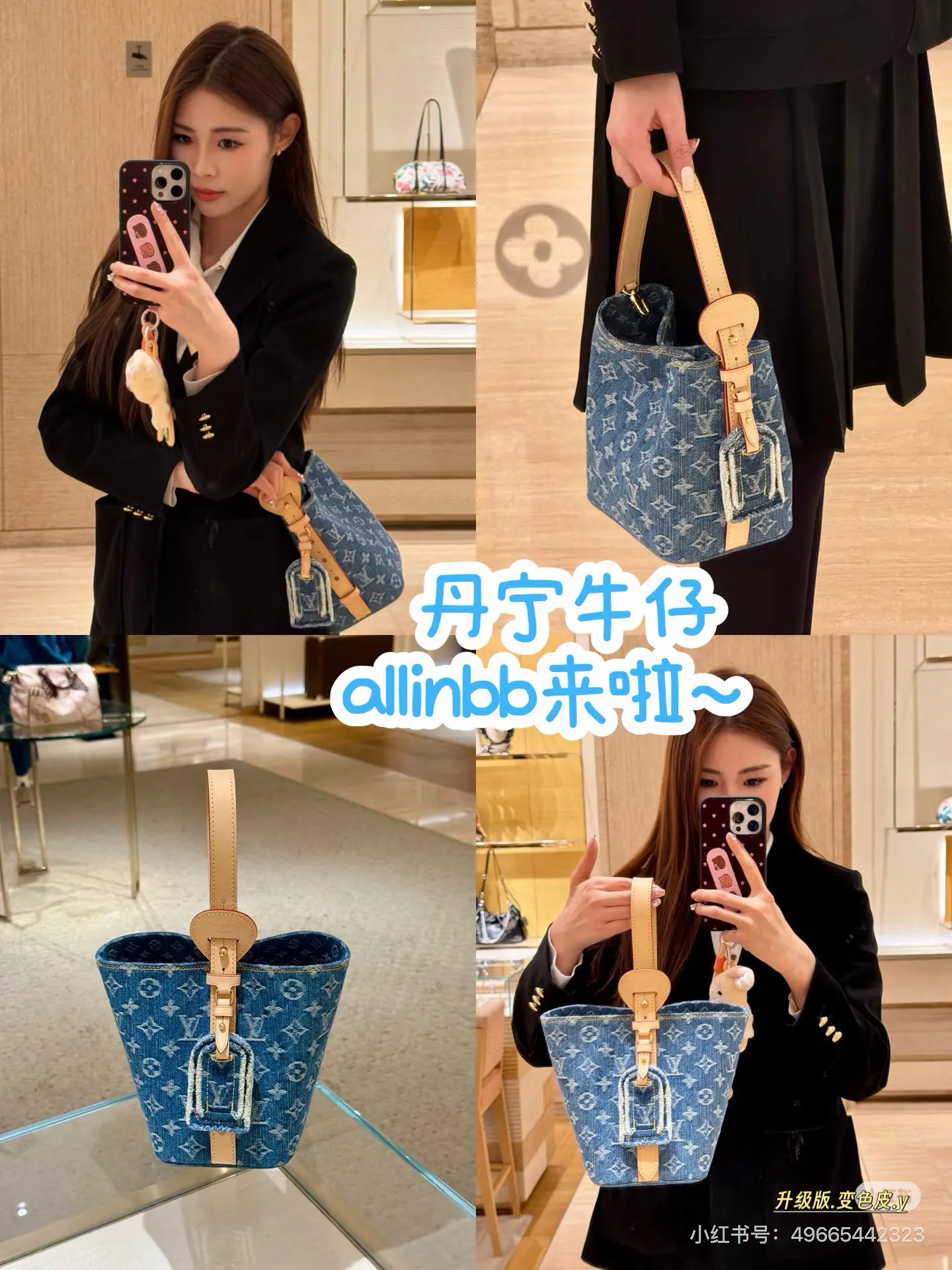 Monogram Denim Bucket Bag D38018054