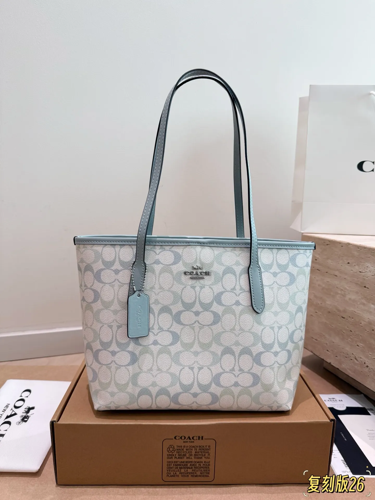 City 26 Signature Canvas Tote Bag D26017945