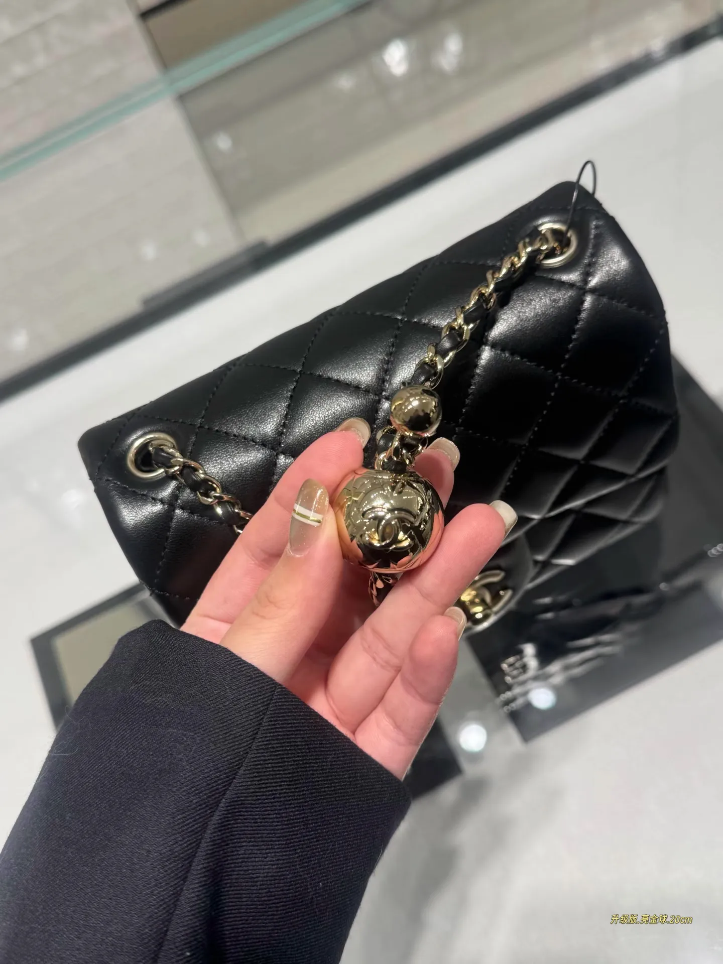 Chanel CF Flap Bag with Gold Orb Adjuster D30018068 — view 7