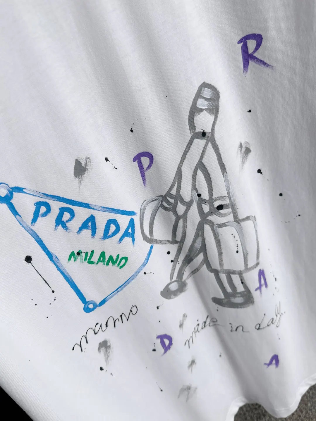 Prada Sketch Graphic Print T-Shirt D18013565 — view 3