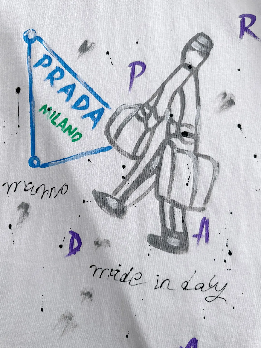 Prada Sketch Graphic Print T-Shirt D18013565 — view 4