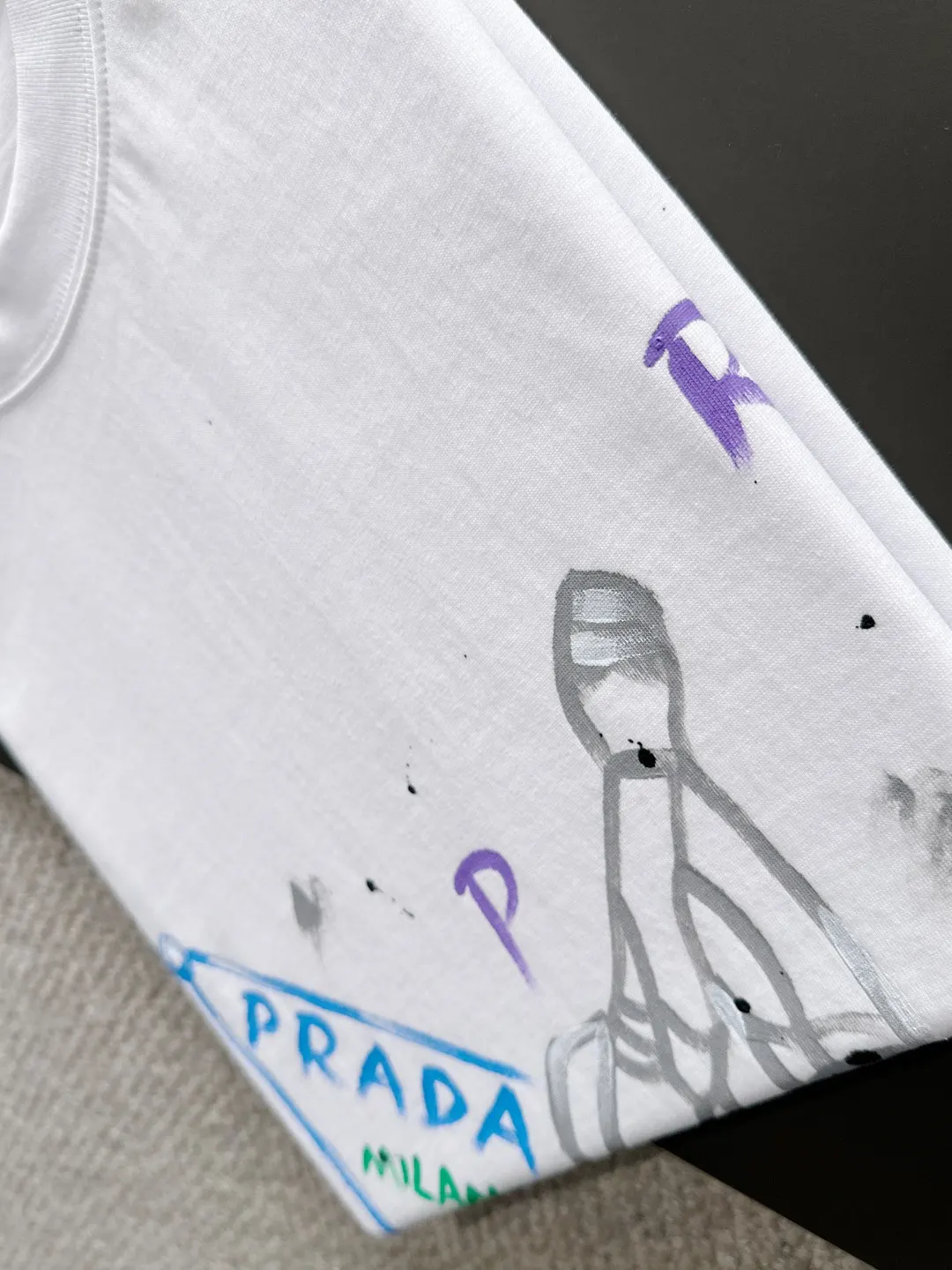Prada Sketch Graphic Print T-Shirt D18013565 — view 7