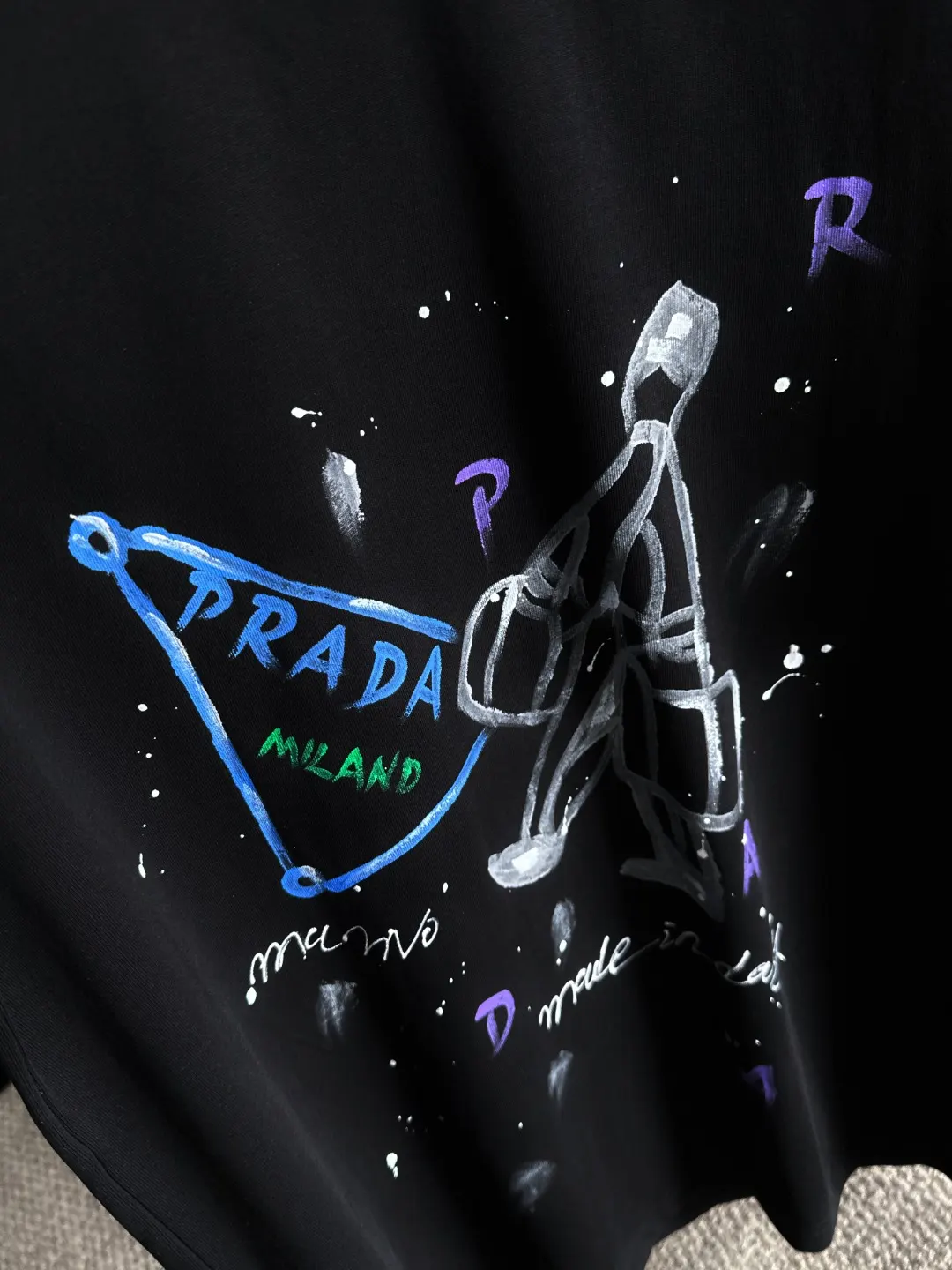 Prada Graphic Print Cotton T-Shirt D18013564 — view 3