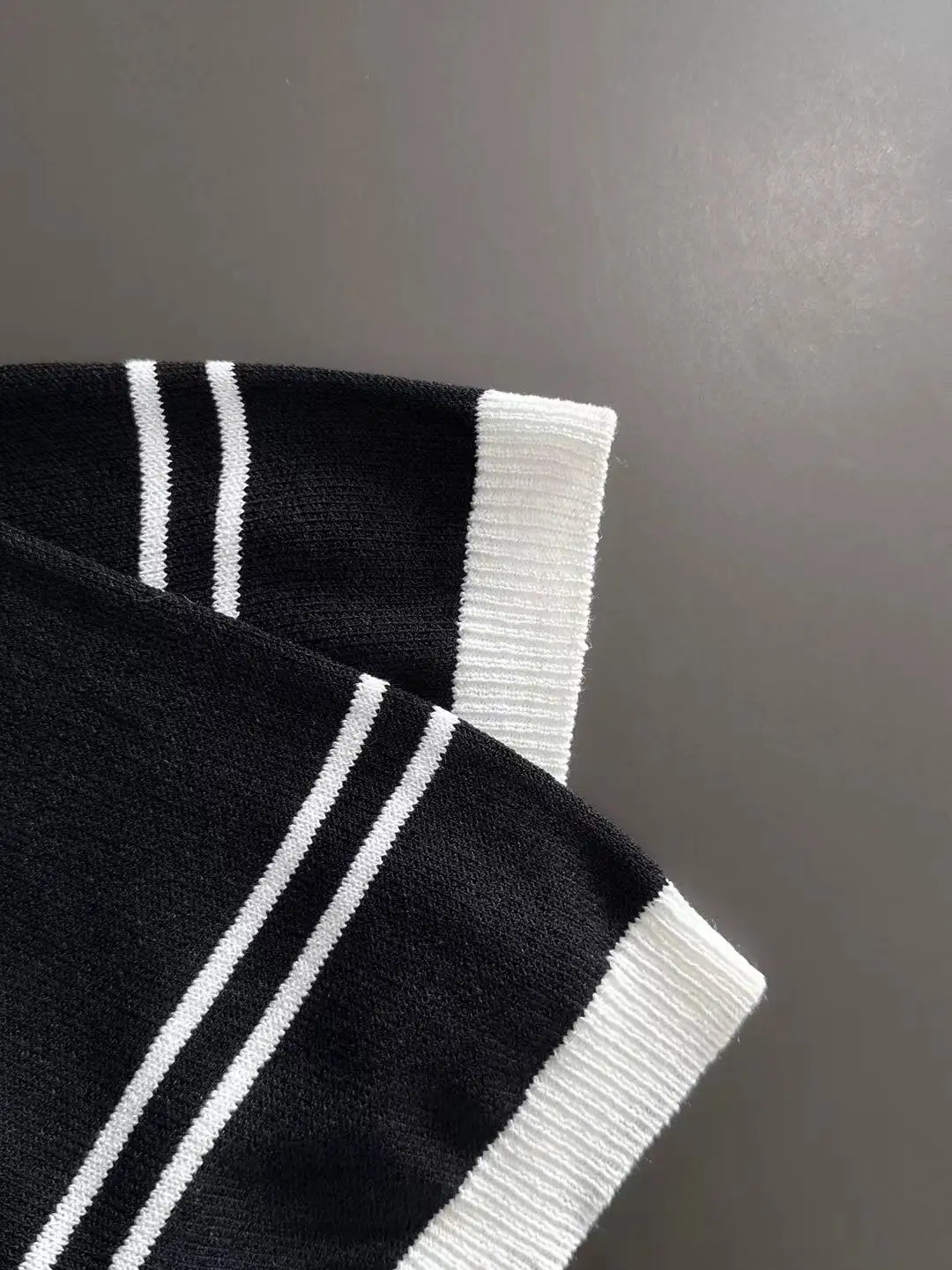 Striped Knit Cotton Polo Shirt D20015261 — view 5