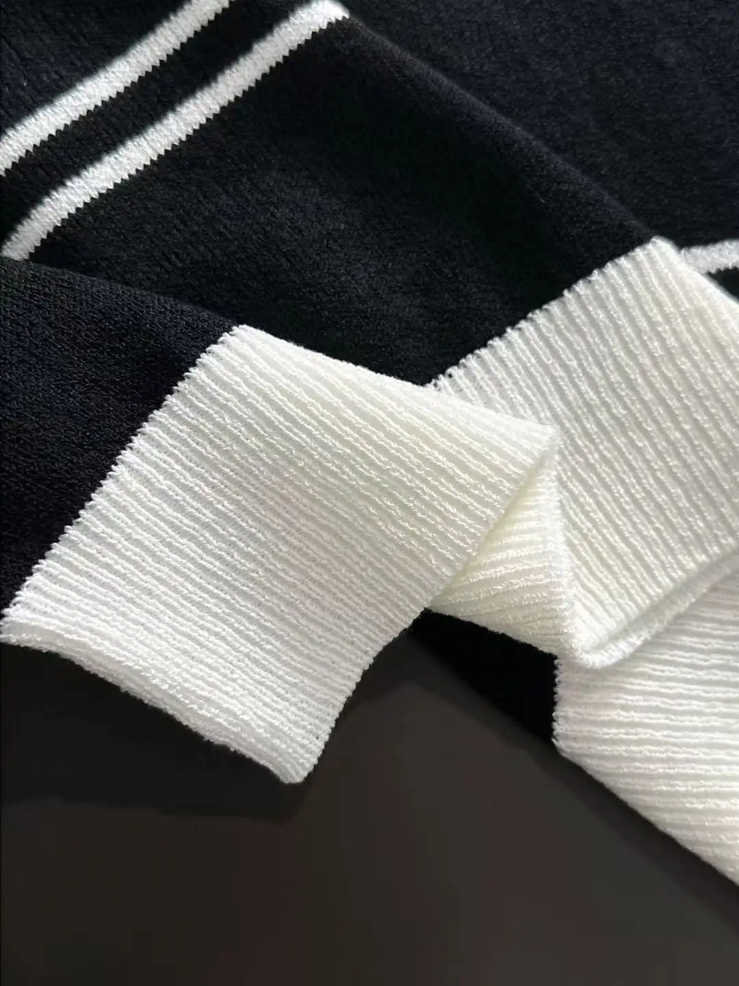 Striped Knit Cotton Polo Shirt D20015261 — view 6