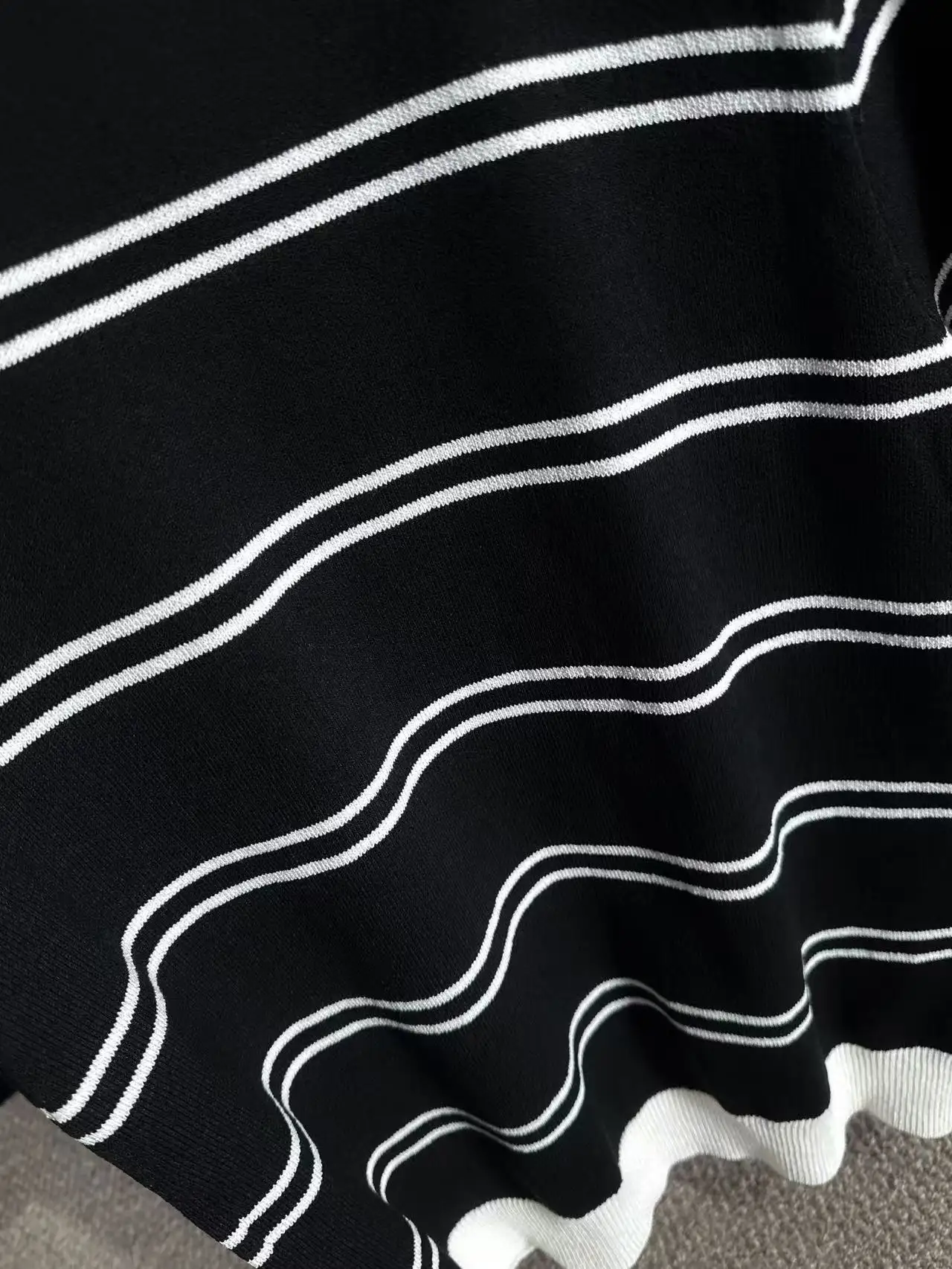 Striped Knit Cotton Polo Shirt D20015261 — view 7