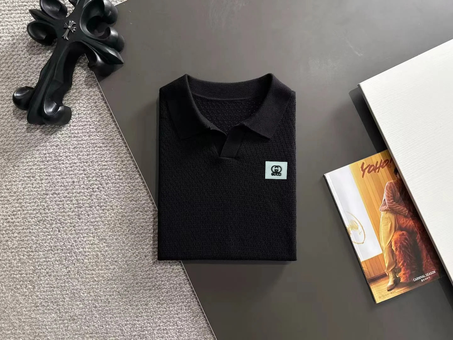 Textured Knit Polo Shirt D20015272 — view 8