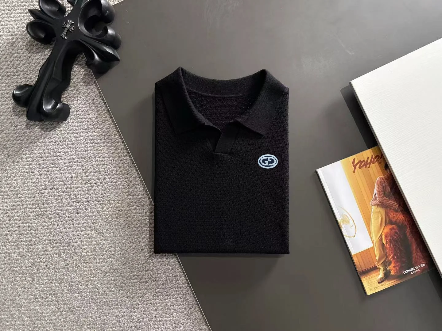 Textured Knit Polo Shirt D20015185 — view 8