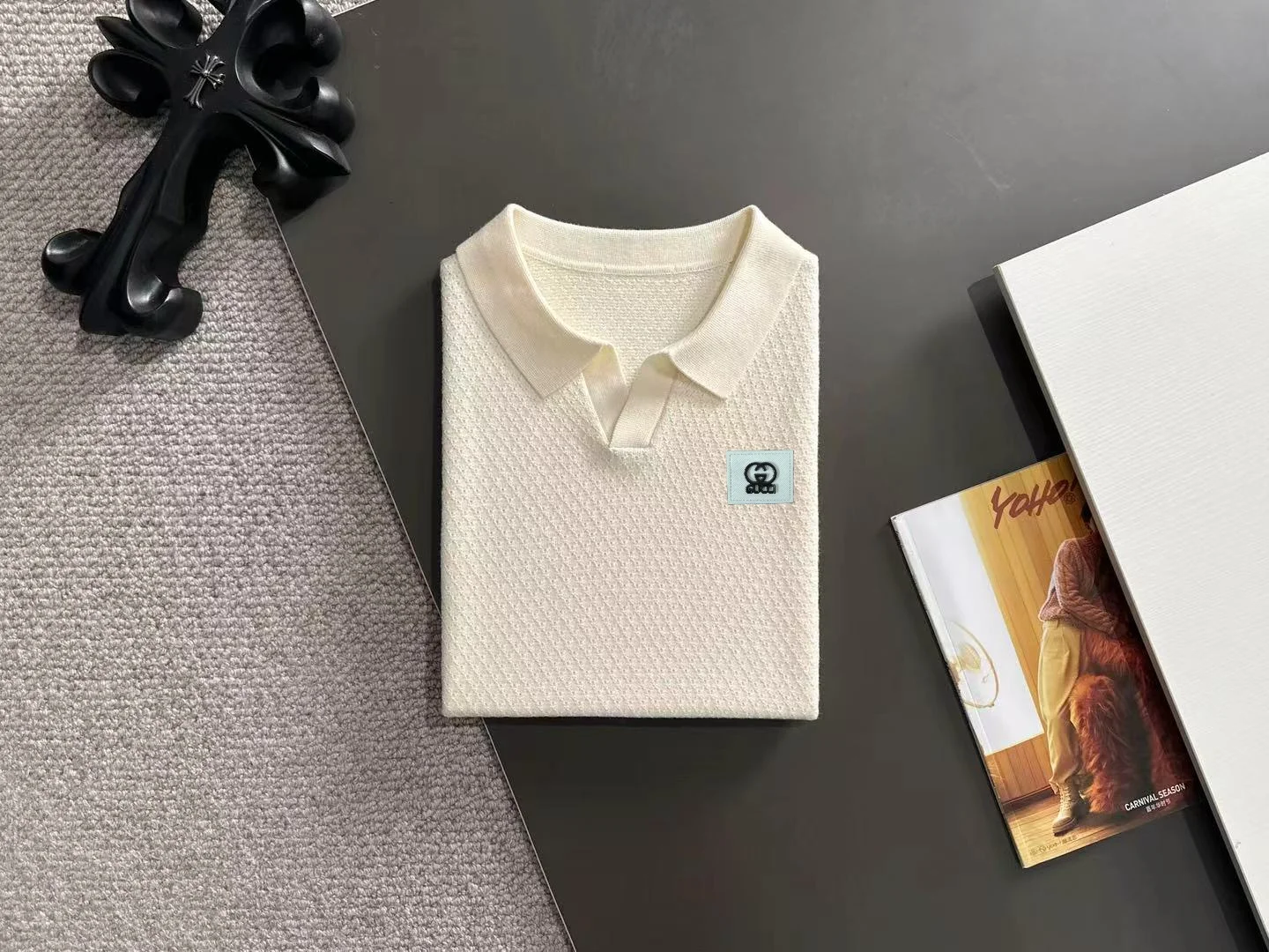 Textured Knit Polo Shirt D20015273 — view 8