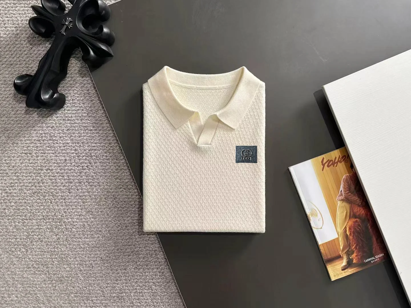 Textured Knit Polo Shirt D20015275 — view 8