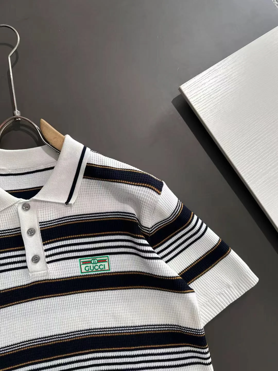 Striped Waffle-Knit Polo Shirt D20015277 — view 2