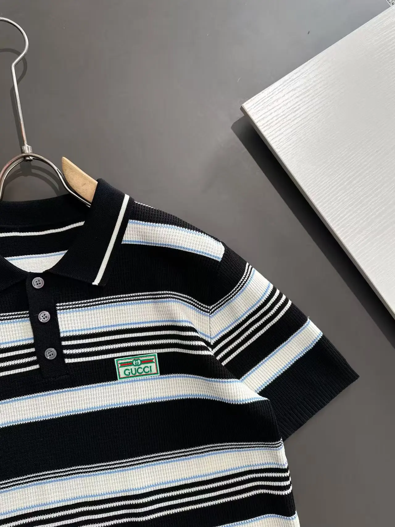 Striped Waffle-Knit Polo Shirt D20015278 — view 2