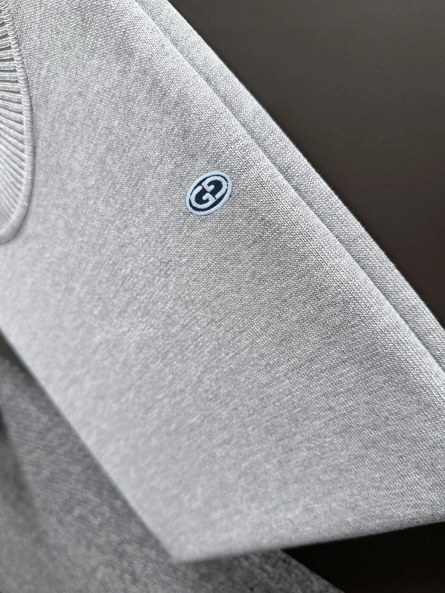 Logo-Embroidered Silk-Blend Knit T-Shirt D20015207 — view 8