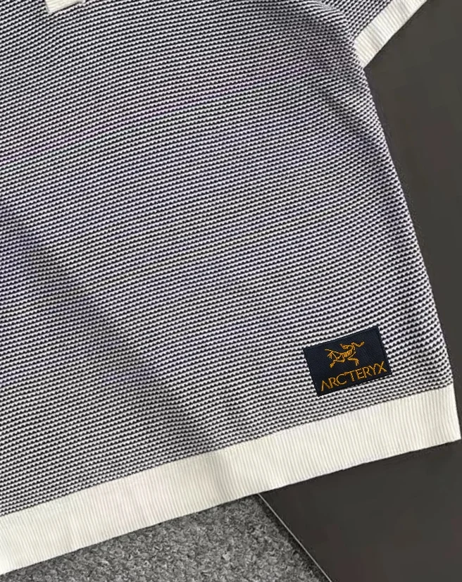 Textured Stripe Knit Polo Shirt D20015266 — view 7