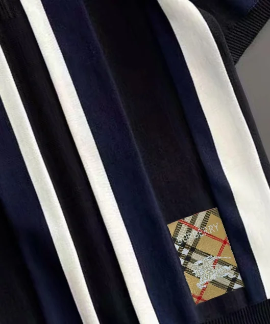 Striped Knit Half-Zip Polo Shirt D20015265 — view 7