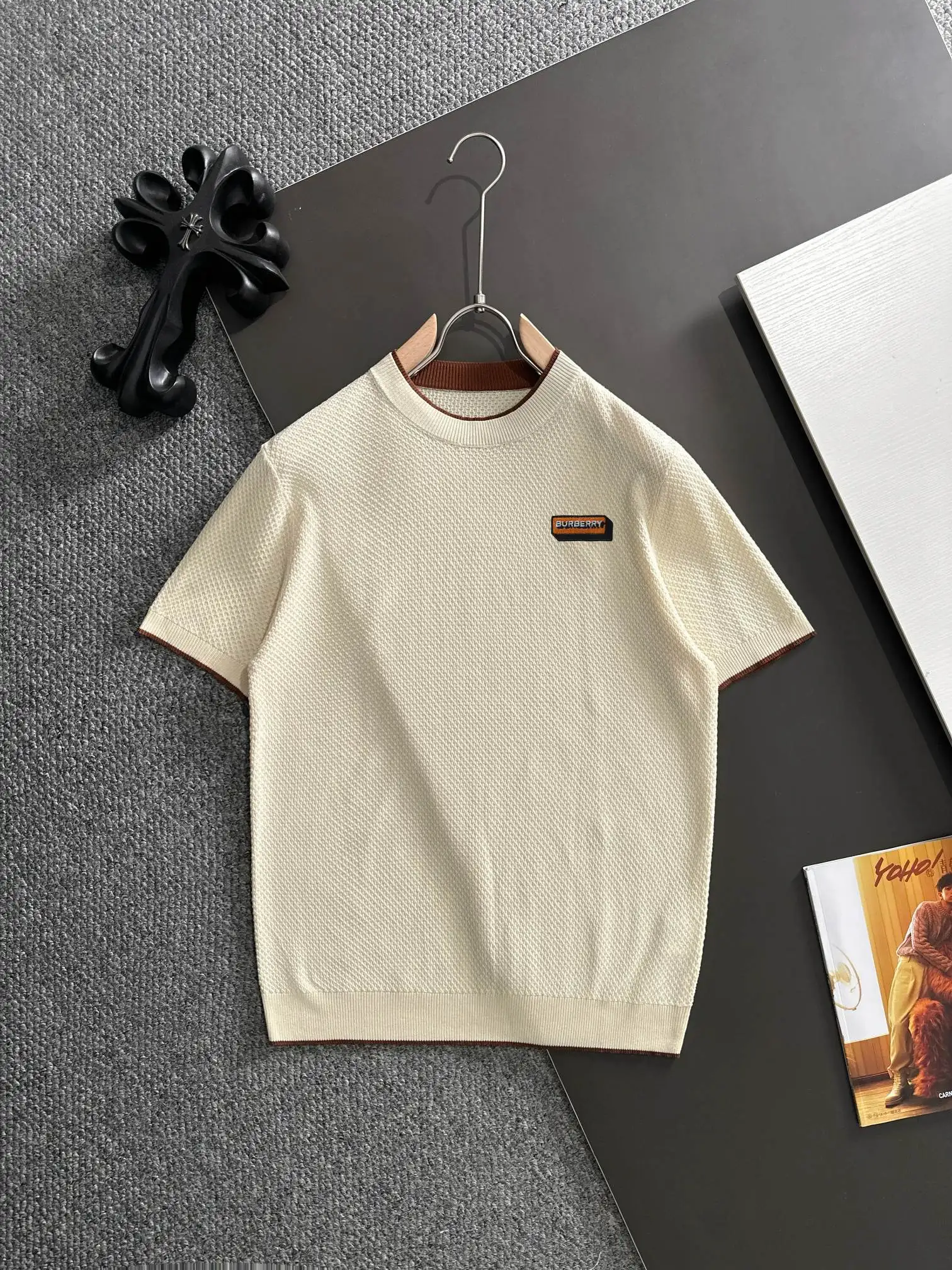 Textured Knit Layered-Effect T-Shirt D20015209