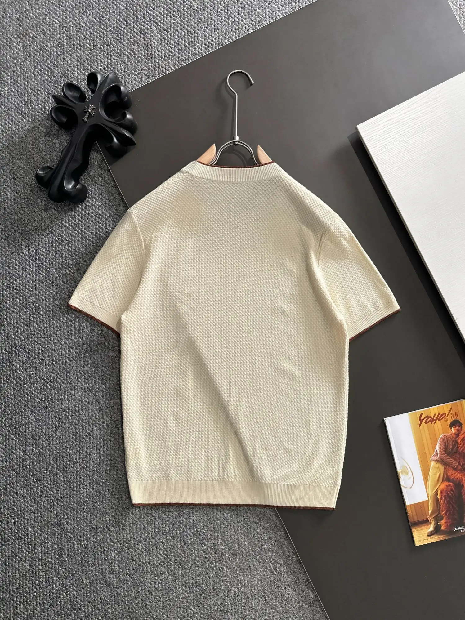 Textured Knit Layered-Effect T-Shirt D20015209 — view 9