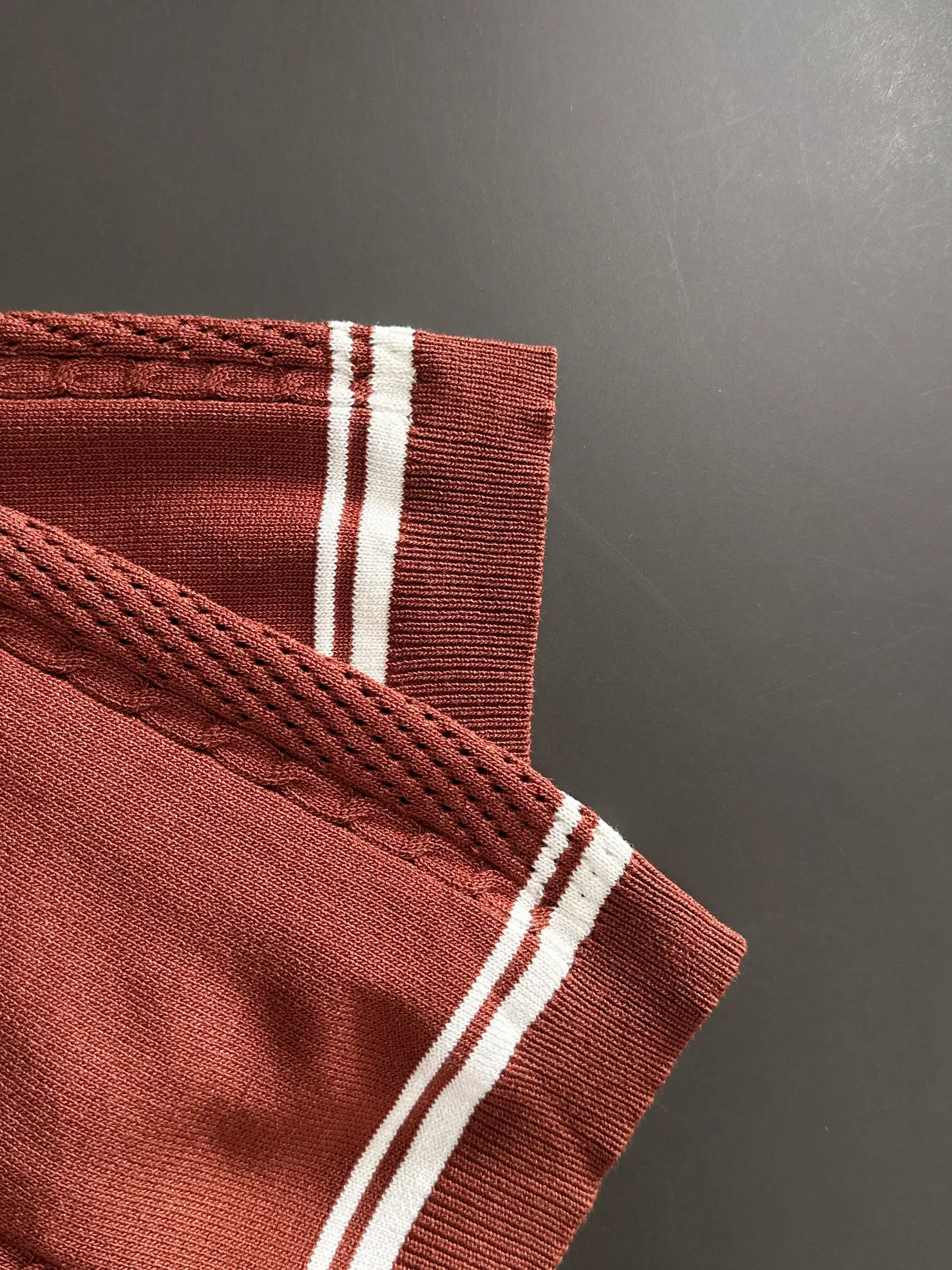 Half-Zip Cable-Knit Silk-Blend Polo Shirt D20015220 — view 4