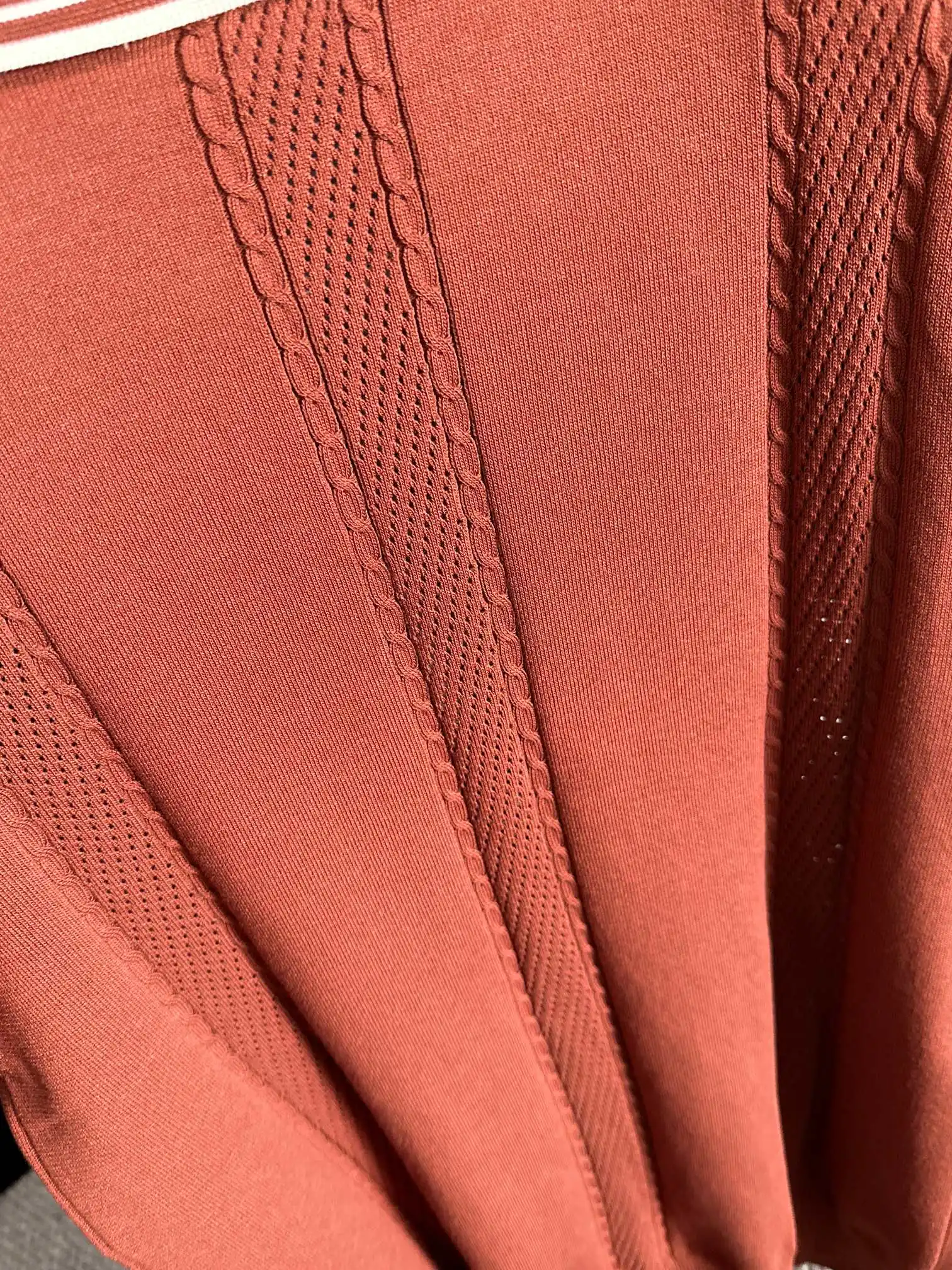 Half-Zip Cable-Knit Silk-Blend Polo Shirt D20015220 — view 8