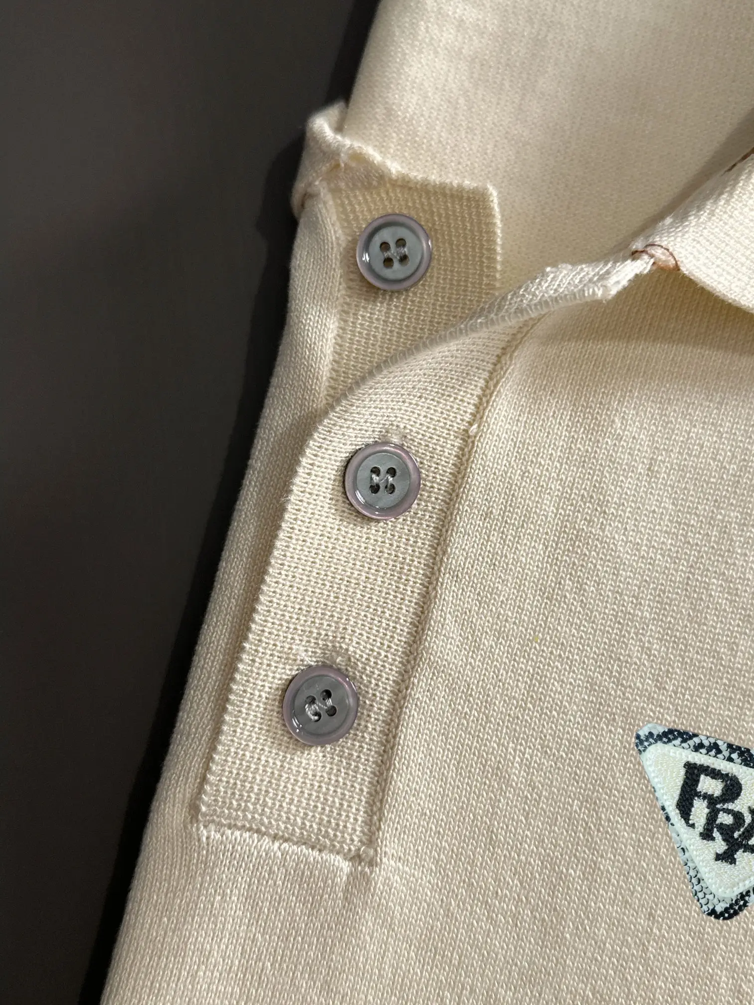 Contrast-Collar Silk-Blend Knit Polo Shirt D20015202 — view 5