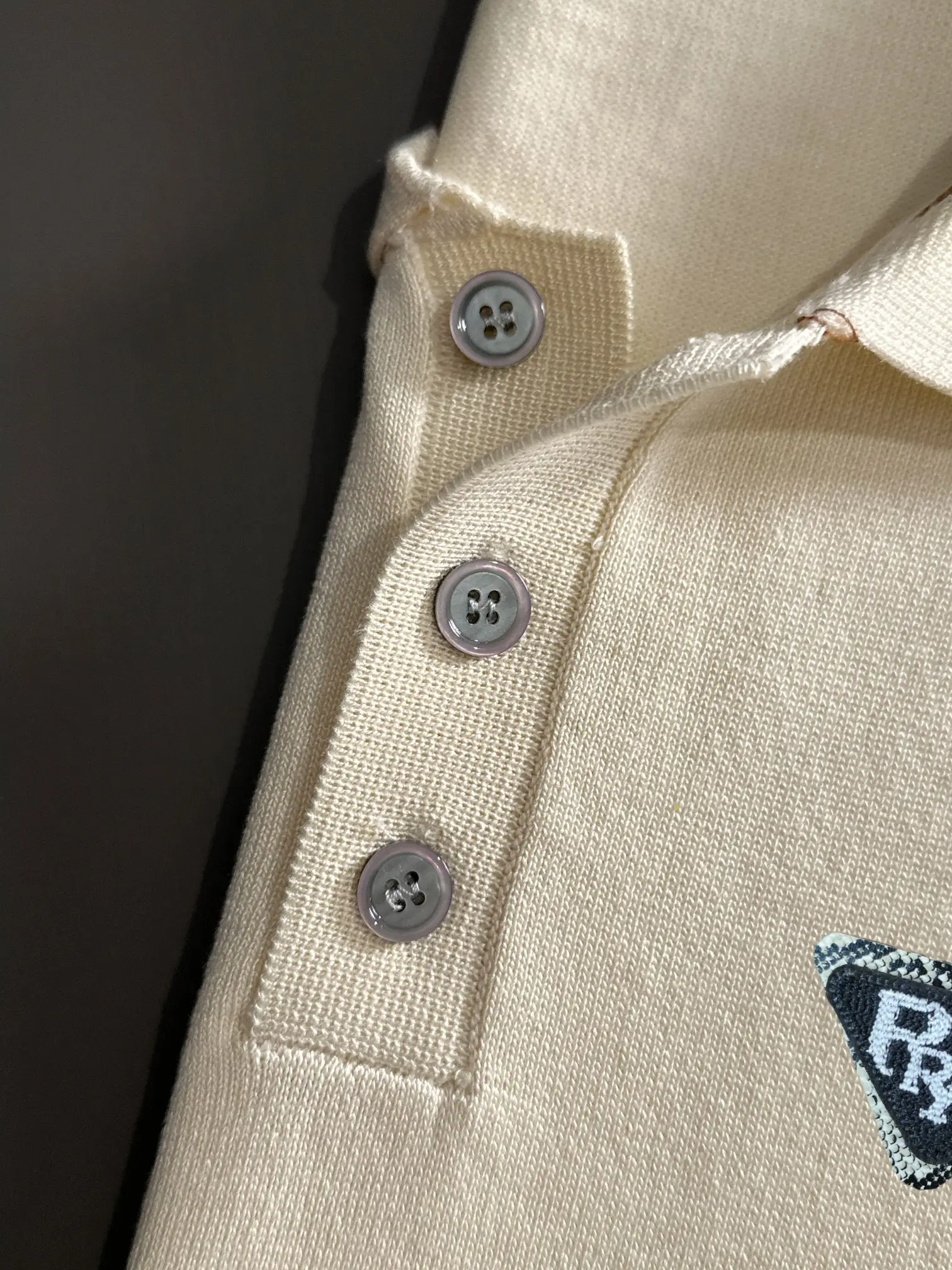 Contrast-Collar Silk-Blend Knit Polo Shirt D20015200 — view 5