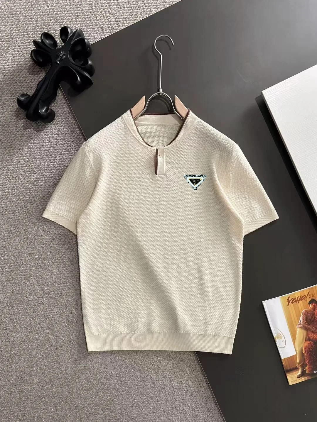 Half-Zip Knit Henley T-Shirt D20015328