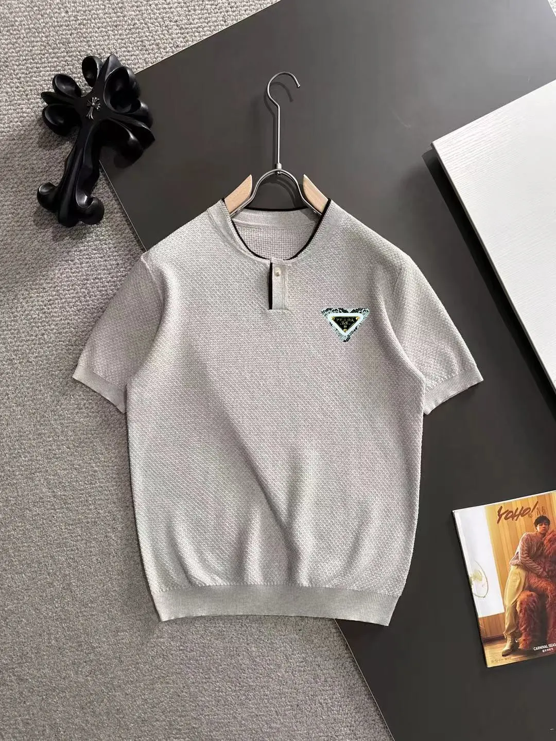 Half-Zip Knit Henley T-Shirt D20015329