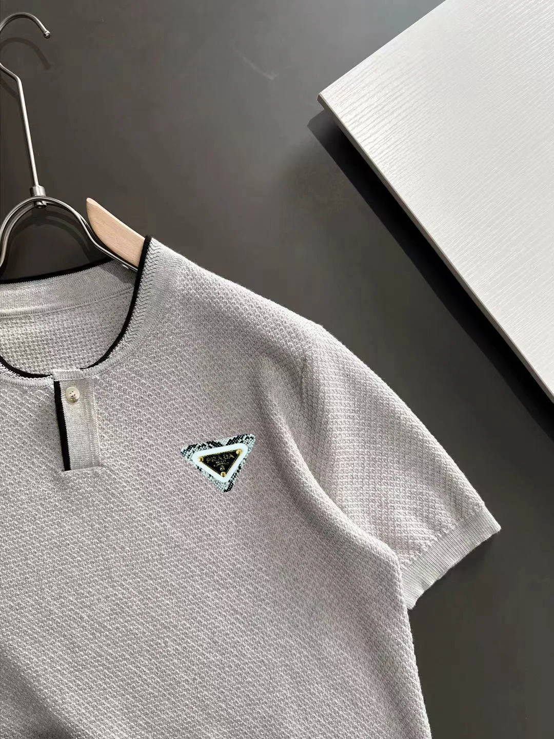 Half-Zip Knit Henley T-Shirt D20015329 — view 2