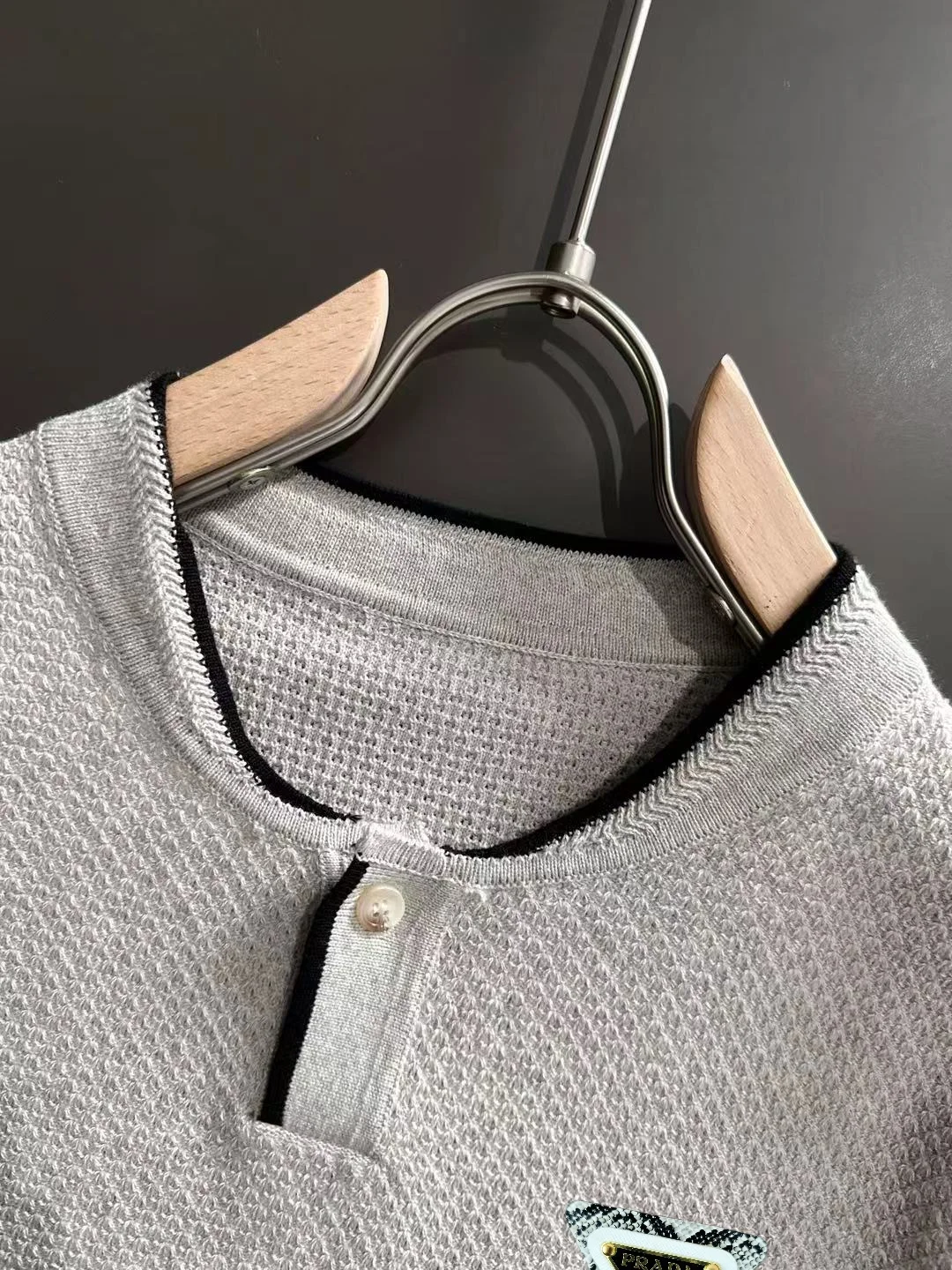 Half-Zip Knit Henley T-Shirt D20015329 — view 3