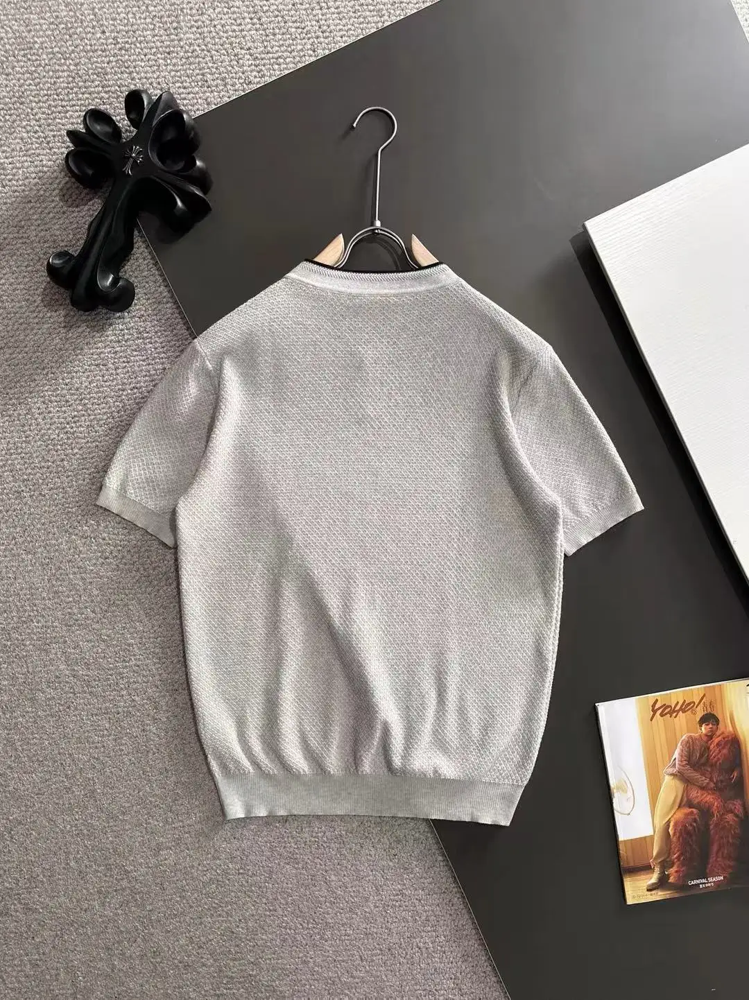 Half-Zip Knit Henley T-Shirt D20015329 — view 9
