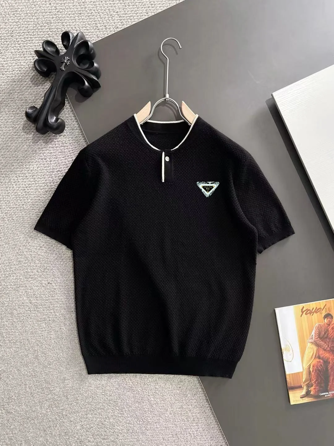 Half-Zip Knit Henley T-Shirt D20015330