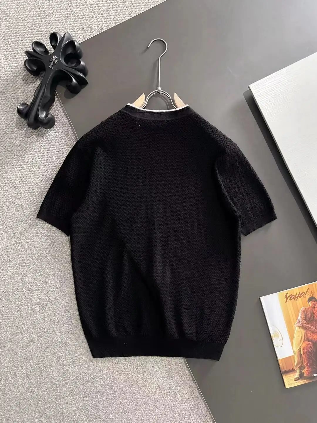 Half-Zip Knit Henley T-Shirt D20015330 — view 9