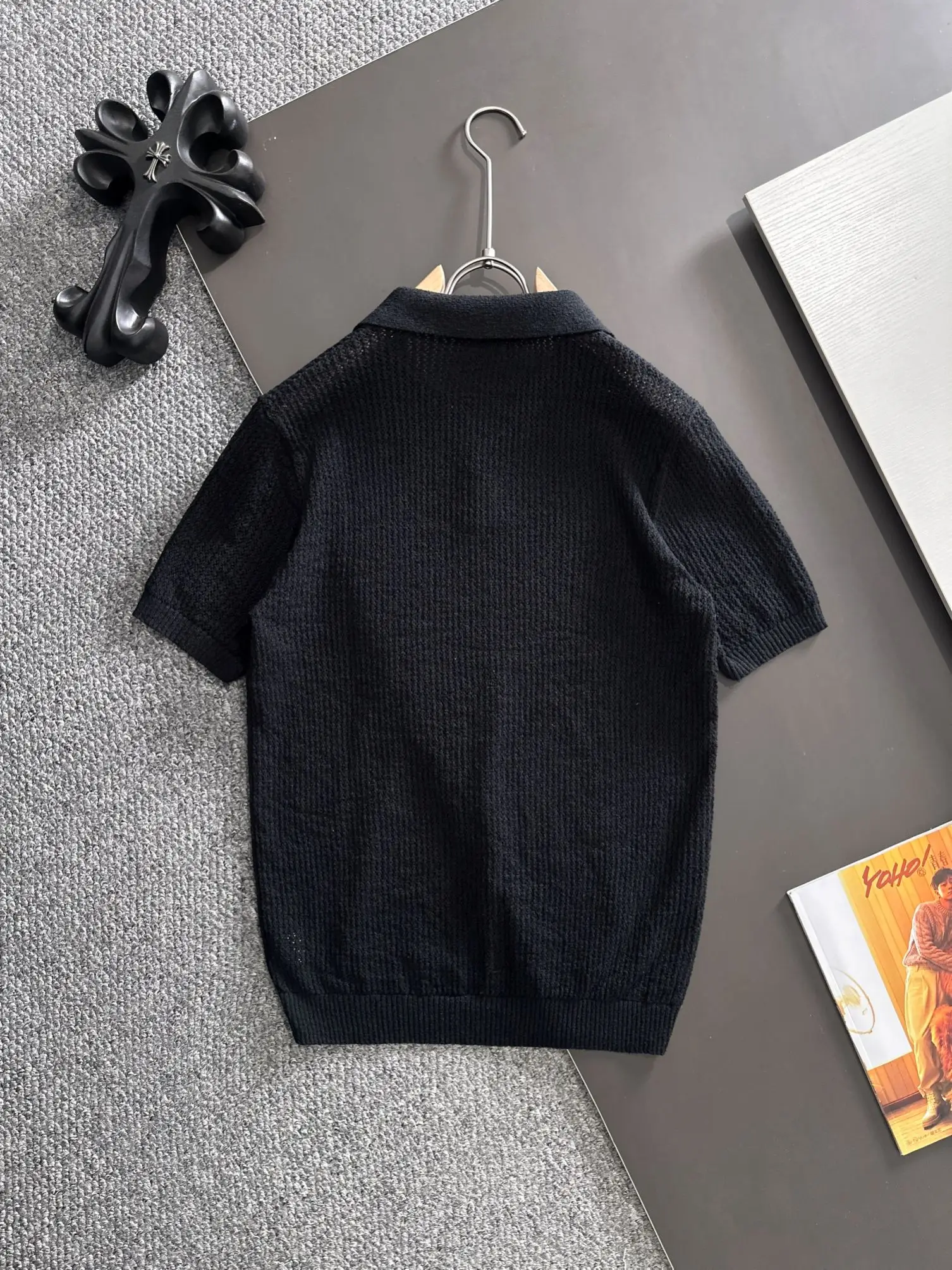 Open-Knit Short-Sleeved Polo Shirt D20015211 — view 9
