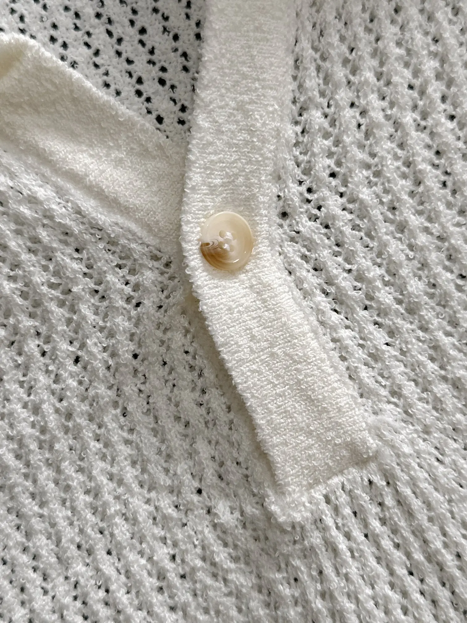 Open-Knit Cotton-Blend Polo Shirt D20015212 — view 4