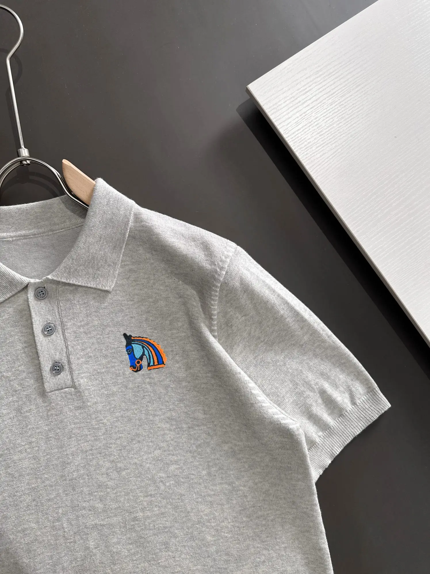 Contrast Stitch Knit Polo Shirt D20015205 — view 2
