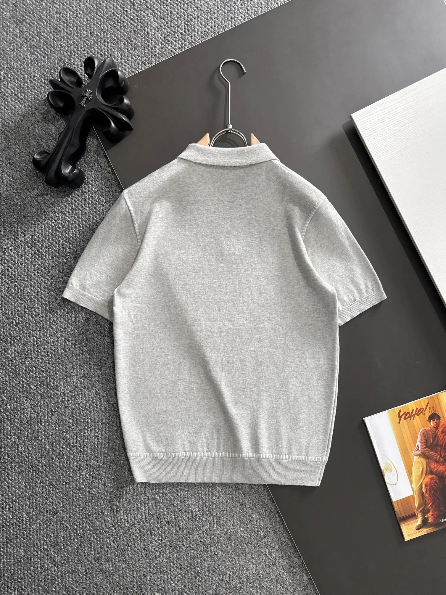 Contrast Stitch Knit Polo Shirt D20015205 — view 9