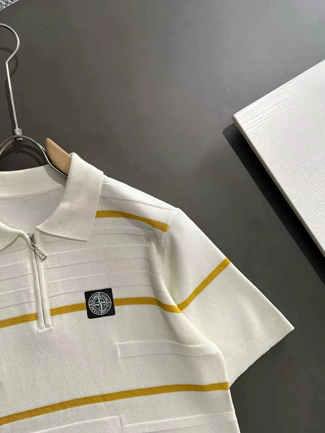 Striped Half-Zip Knit Polo Shirt D20015183 — view 2
