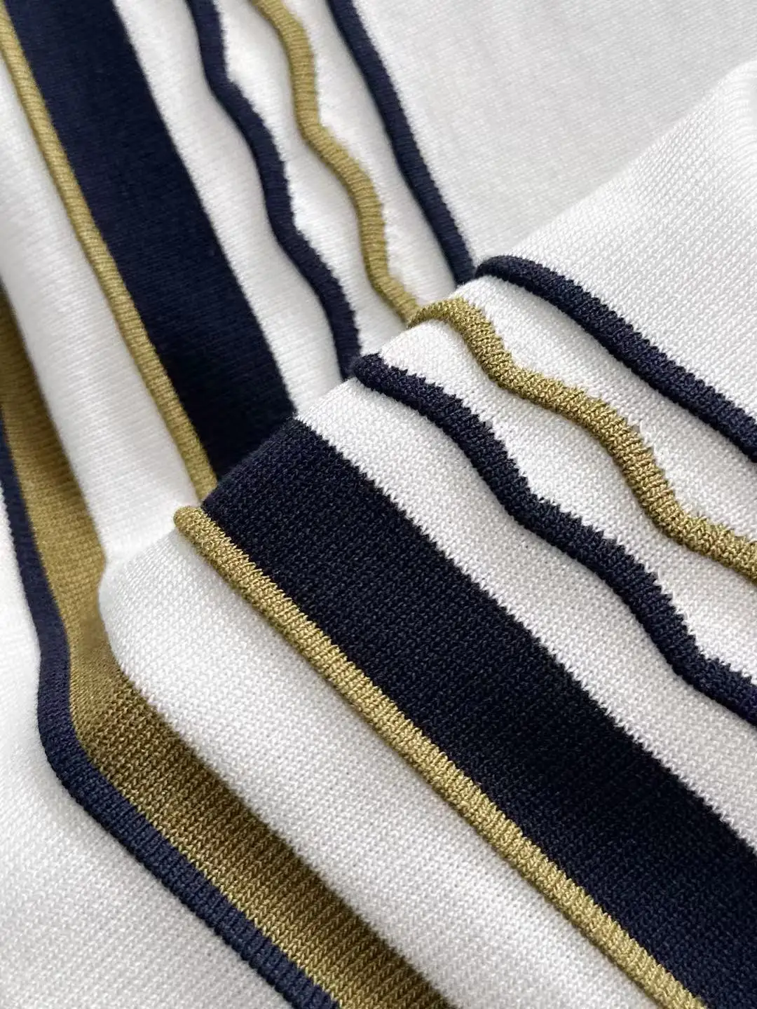 Striped Half-Zip Knit Polo Shirt D20015243 — view 6